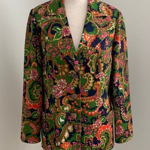 Rockin&#39;  60&#39;s -70&#39;s Colorful Paisley Jacket