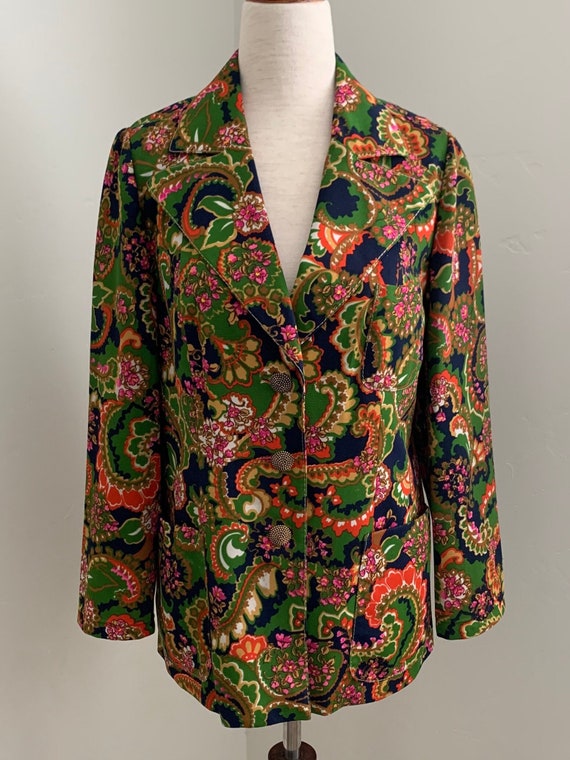 Rockin'  60's -70's Colorful Paisley Jacket