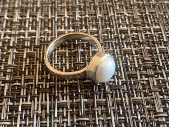 Pearl and Sterling Silver Ring - image 2