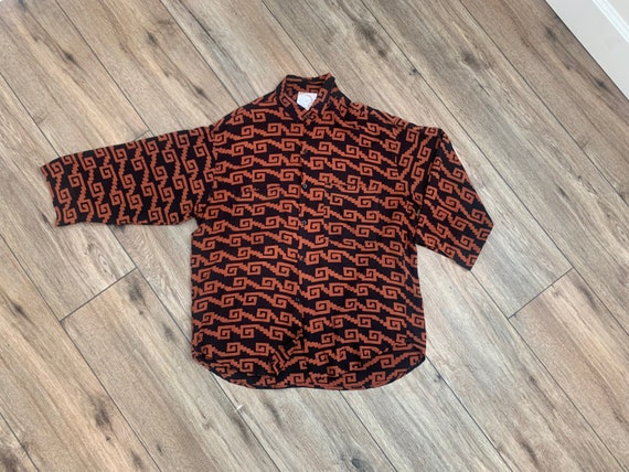 Oversized Tribal Unisex 80-90's Shirt - image 2