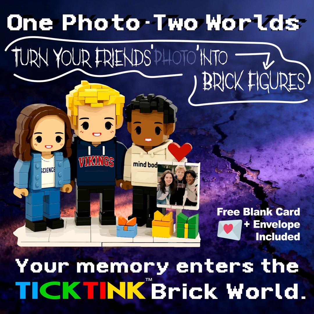One Photo Two Worlds – Custom Brick Friends Figures From Photo ...