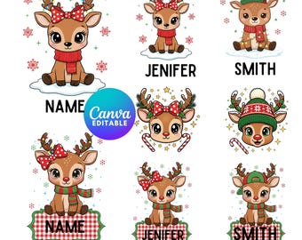 Personalized Kids Christmas Png,Kids Reindeer PNG,Kids Name Reindeer Png,Personalized Xmas Deer Boy Girl Shirt Design,Matching Boy Girl Deer