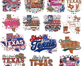 She’s From Texas PNG Bundle, Texas Independence Day, Choosing Texas PNG, Texas State Png, Western Cowgirl Design,Texas Girl,Digital Download