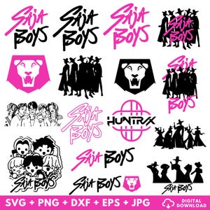 Kpop Saja Boys Logo Demon hunters cosplay,K pop Demon Hunters SVG,Saja Boys and Huntrix SVG,Digital Download Saja Boys SVG,Saja Boys cosplay