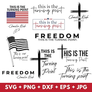 これはターニングポイントSVG、チャーリー・カーク、ターニングポイントチャーリーカークPNG、フリーダムPNG、愛国的なデザイン、ターニングポイントPNG、アメリカの愛国者