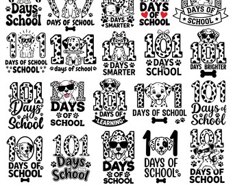 101 Days of School Svg Bundle, 101 Days of School Dalmatian svg, I Survived 100 Days svg, Kindergarten svg,Back to School Png,101 Days Shirt