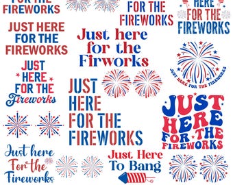 Funny USA Fireworks Couple png, Just Here For The Fireworks svg, Sarcastic Couple png, Adult Humor png, 4th Of July svg png, Fireworks Shirt