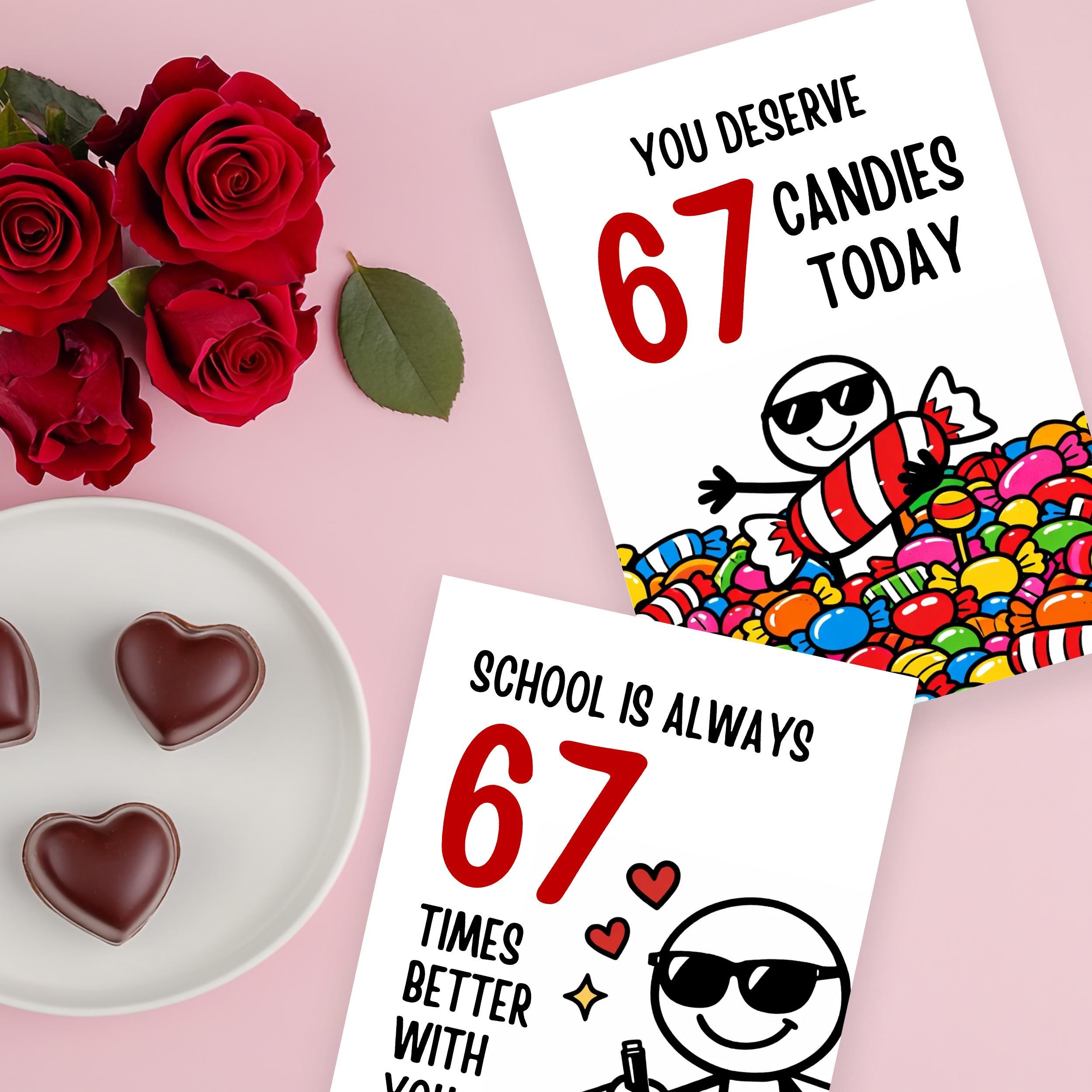 Funny 67 Valentine Cards Slang Humor - Printable Set for Classroom Kids ...
