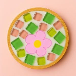 DIY Mosaic Coaster Kit Handmade Art Craft Set for Kids Adults