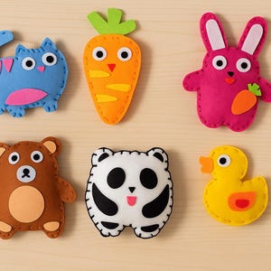 DIY Plush Sewing Kit for Kids, Felt Animal Craft, Beginners Stitch Kit, Handmade Toy Set, Nonwoven Fabric DIY Gift Kit