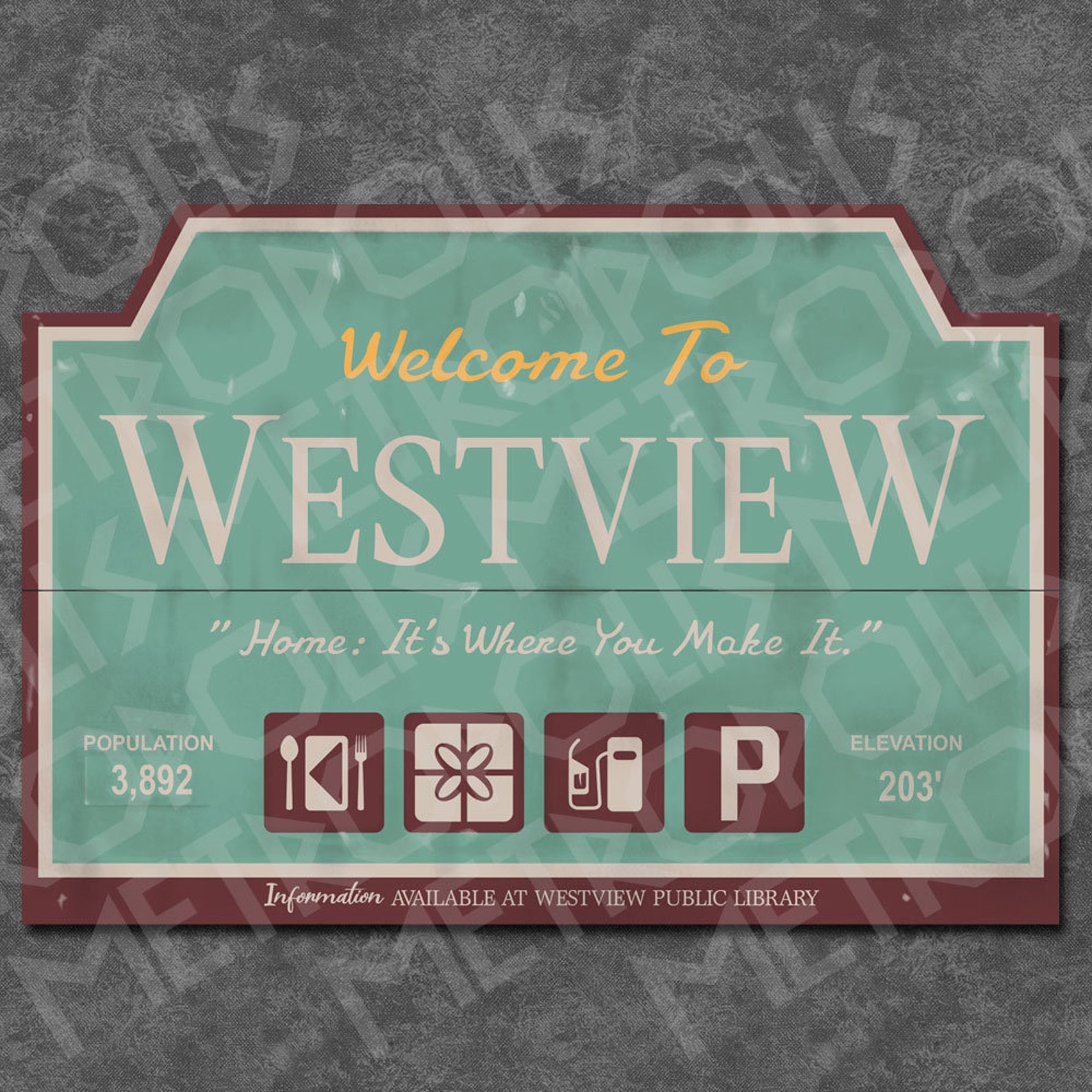 Westview NJ City Sign Etsy