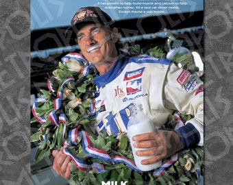 Arie Luyendyk Indy 500 Milk Ad Print