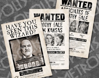 Oz Wanted Posters - Set of 3