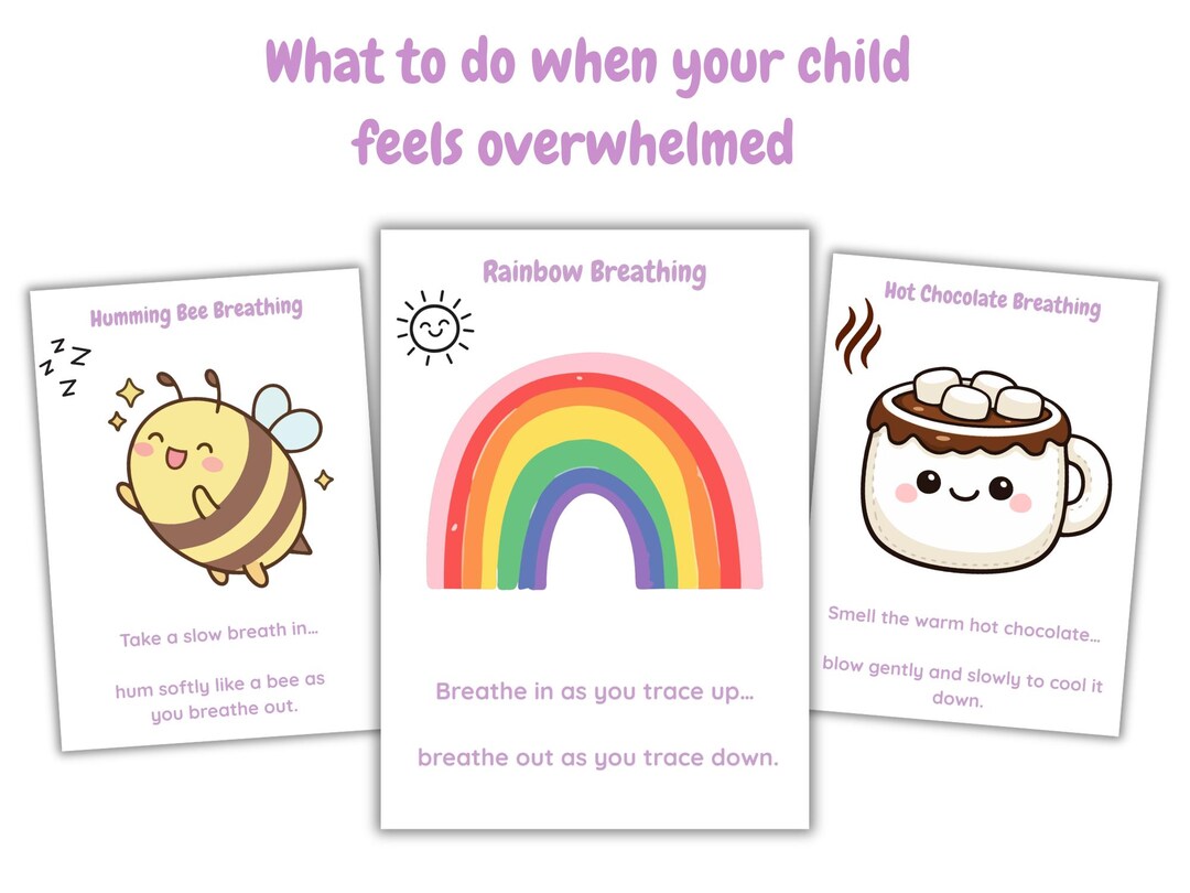 Breathing Cards for Kids | Calm Down and Anxiety Relief | Emotional ...
