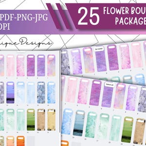 Flower Bouquet Handheld Cards Bundle | Flower Package Holder Card Designs |  Flower Holder Svg, Png, Pdf, Jpeg