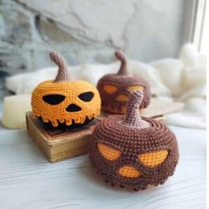 Pumpkin Crochet Pattern, Home Pumpkin, Handmade Decor, PDF, Gift For Fan, Halloween Decoration 19625YP48