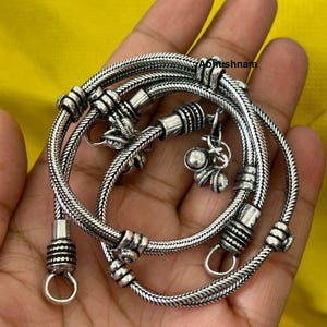 Indian Silver Plated Matte Finish Heavy Ghungroo Noise Anklets/Payal Pair for Women & Girls/ Dancing Anklets/Ghungroo Anklets/Ghungroo Payal