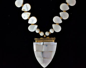 Mother of Pear Statement Necklace
