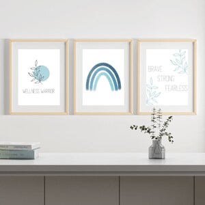 Wellness Affirmation Wall Art Printable Bundle, Positive Printable Wall Art For Wellness Warriors, Positive Self Care Gift