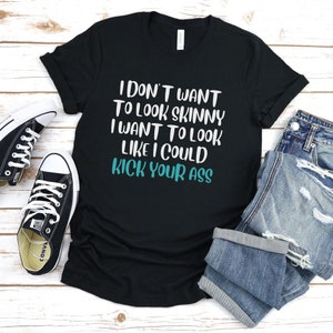 Divertente camicia da palestra, camicia da allenamento per la forza, camicia da allenamento, camicia da palestra carina, maglietta da allenamento da donna, regalo per gli amanti della palestra, abbigliamento per sollevamento pesi