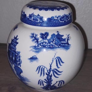 Vintage Willow Ginger Jar - Burgess and Leigh for R. Twining & Co.