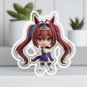 Uma Musume Pretty Derby  Sticker | Special Week Chibi Sticker - Anime Horse Girl Nendoroid Style Charm
