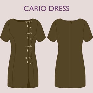 CARIO Dress - Short dress| Korean dress | Women dress pattern| Stylish| one piece | Fancy| birthday wedding sewing pattern pdf