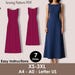 A-line Dress Sewing Pattern PDF, Long Vintage Style XS–3XL, Formal ...