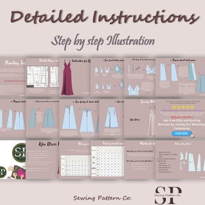 KIKA Dress - prom dress | Bustier open back maxi | Women dress | one piece gown | V neckline Slit dress| Sleeveless | sewing pattern pdf