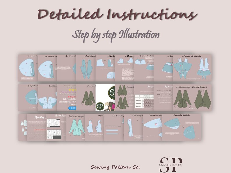 REMI Jumpsuit - Comfy Playsuit pattern| Deep V Neckline | Women ROMPO boho pattern| open puffy Sleeve dress, Short dress| sewing Pattern PDF