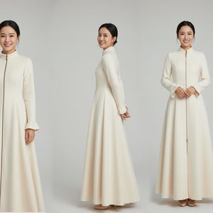 Medieval Cloak Dress Sewing Pattern PDF, Zipper Front Coat XS-3XL, Renaissance Costume PDF, Long Flared Dress Pattern