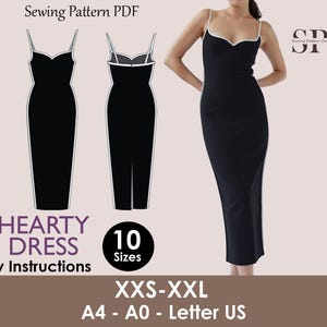 HEARTY Dress - bodycon dress | slim fit | Women dress pattern| Stylish| one piece | Fancy| Bustier dress| Party dress sewing pattern pdf