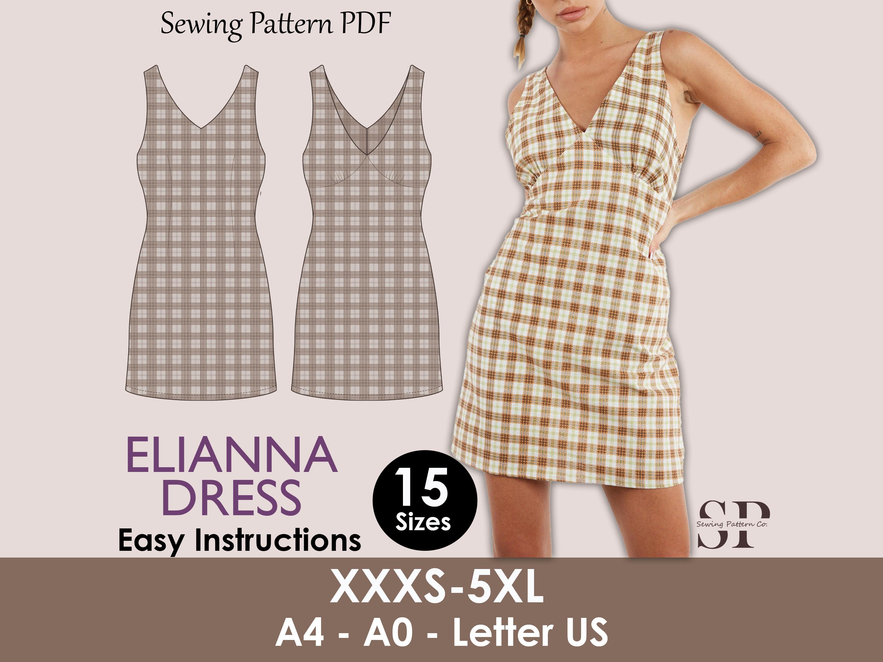 V Neck Halter Dress Pattern - Etsy