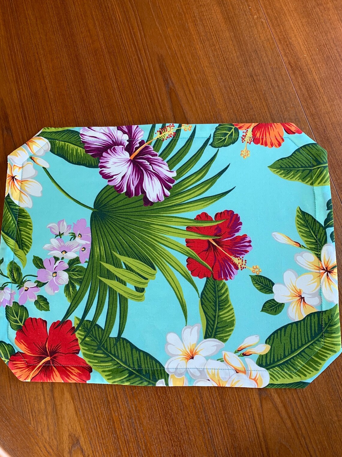Hawaiian hibiscus/plumeria placemats set of 4 Etsy