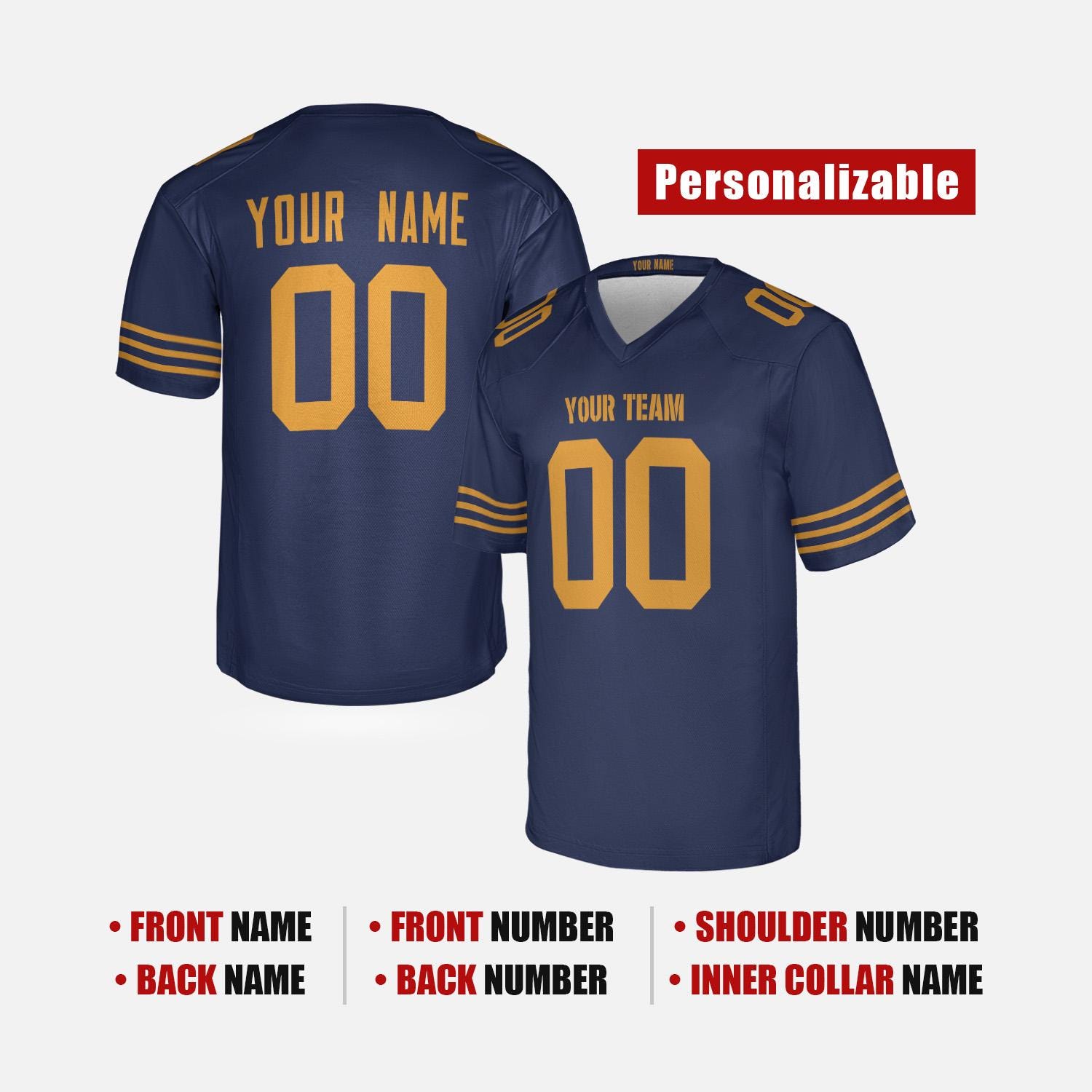 Discover Custom Green Bay Packers 1923 Classic American Football Jersey, Navy, Game Jersey, Adult Sizes