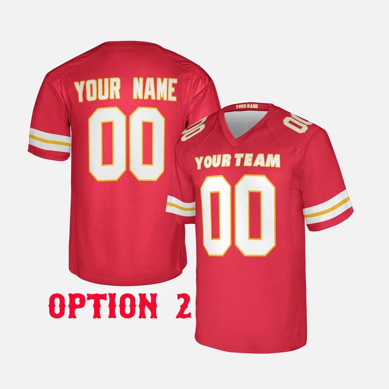 Custom Chiefs Jersey for Adults – Personalized Name Number Shirt