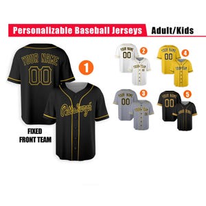 Custom Pittsburgh Baseball Jersey for Kids Adults – Personalized Name Number Shirt