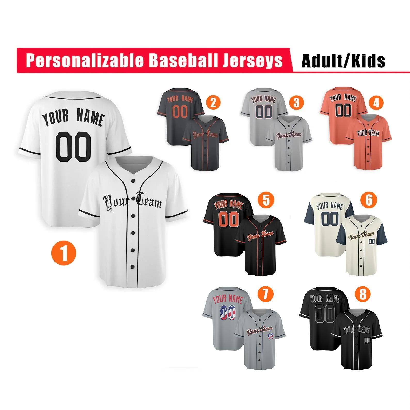 Detroit Tigers Jersey Youth - Etsy