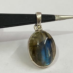 Blue Labradorite Pendant: Handmade Sterling Silver Gemstone Jewelry