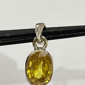 Certified Yellow Sapphire/Pukhraj Gemstone Pendant Necklaces  Astrological Pendant For Men & Women