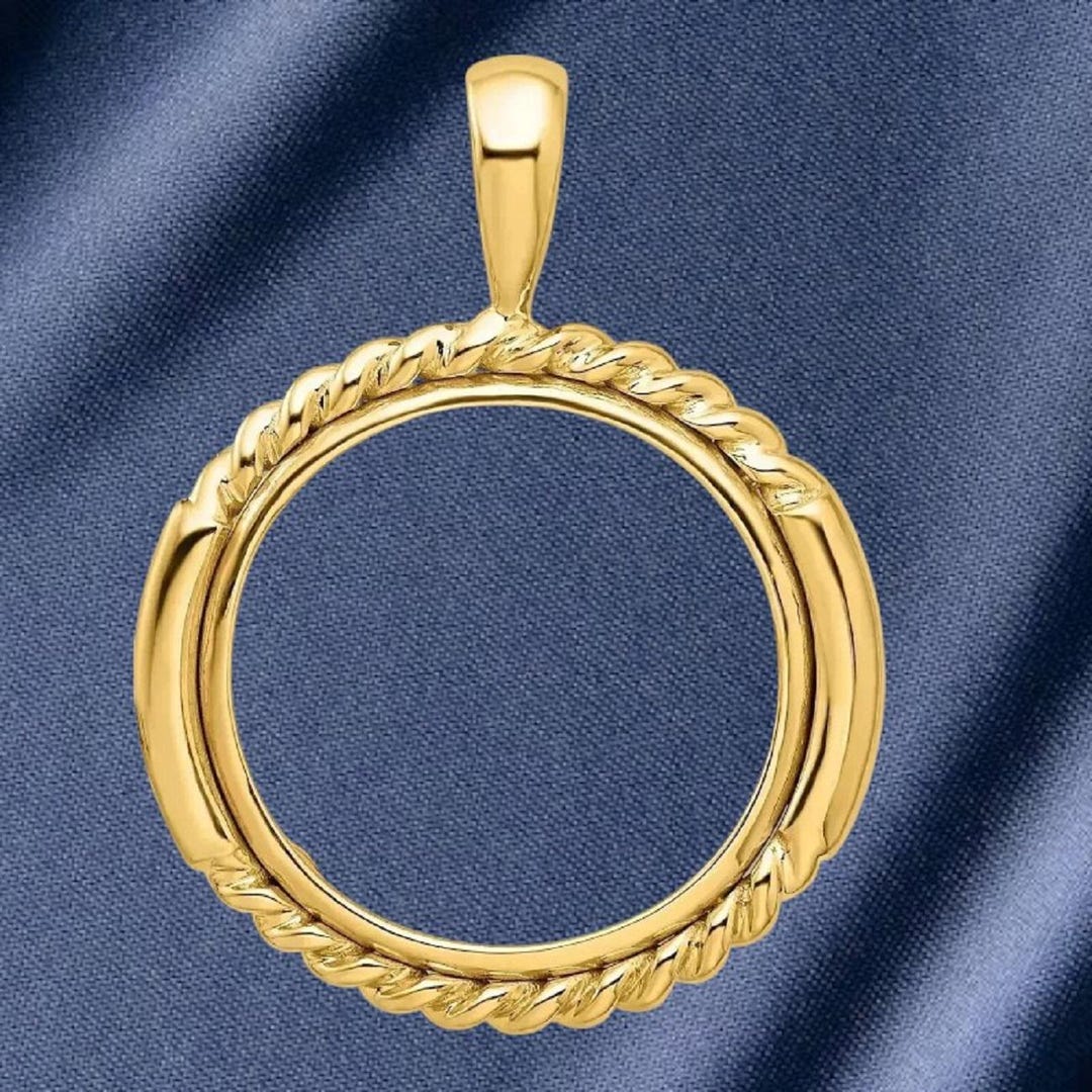 Coin Bezel Mounting Rope Border Style Screw Top for U.S. and Foreign ...