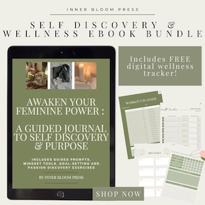 Awaken Your Feminine Power: A Guided Journal to Self Discovery & Purpose (Digital eBook)