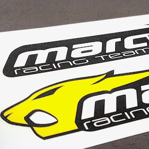 2 Part Marc VDS MotoGP Racing Team Sticker Set for Motorcycle – Decals in 200mm x 36mm Size