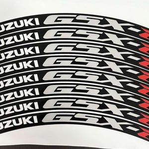 Small Wheel Decals Rim Stickers for Suzuki GSX-R 600 750 1000 Laminated
