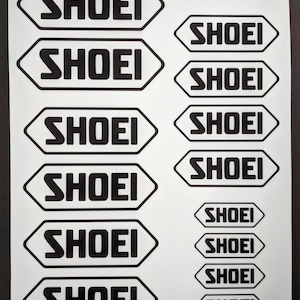 Shoei Helmet Sticker Kit 14 Piece Extended Decals HQ Replacement Emblems