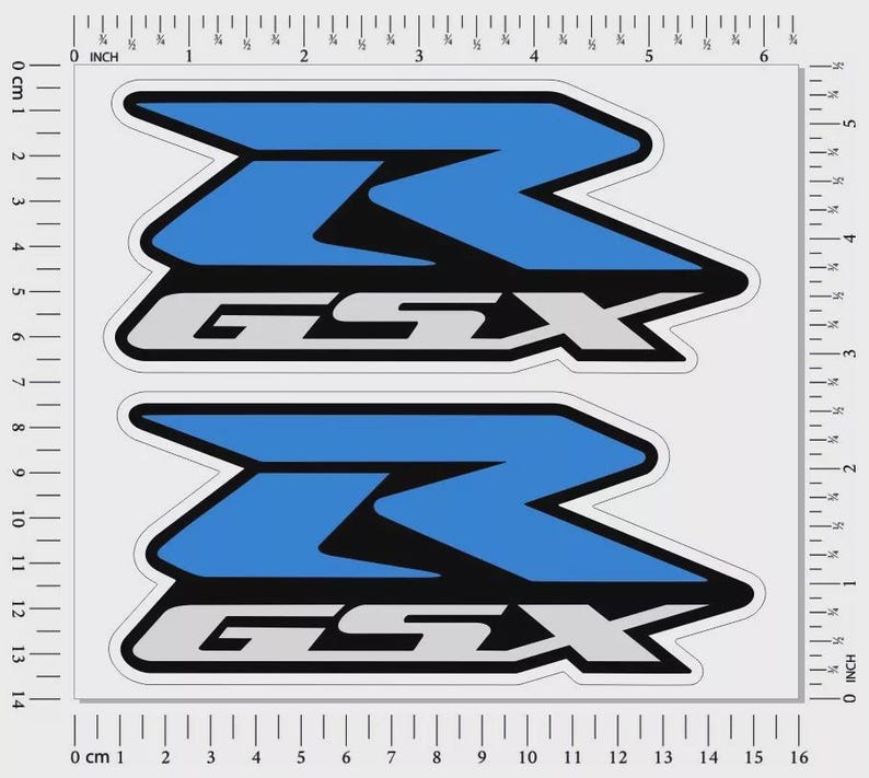 Kit Stickers Laminés Suzuki GSX-R - Yoshimura Blanc - Pour 600 750 1000