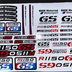 Motorcycle fairing helmet stickers for BMW R1150GS two-part premium laminated decal set