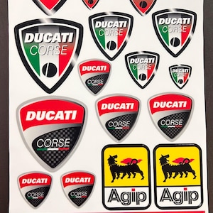 Stickerset voor Ducati Ducati Performance Agip Corse Racing-stickers gelamineerd