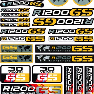 Motorcycle fairing helmet stickers for BMW R1200GS Adventure bike graphics decals laminated yellow