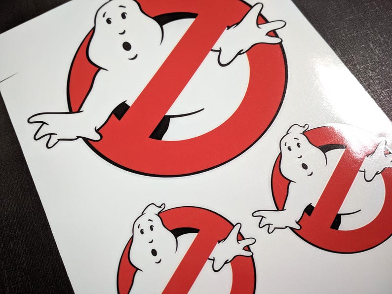 Ghostbusters Laminated Sticker Set for Ghostbusters Logo and Movie ...